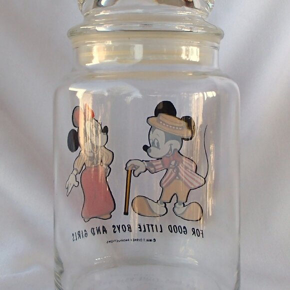 Disney Mickey and Minnie Mouse Anchor Hocking Jar For Good Little Boys And Girls - Picture 9 of 15